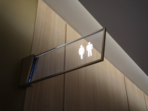 Public toilet sign